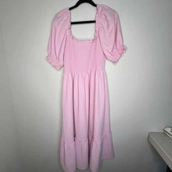 Hill House Home The Louisa Nap Dress Ballerina Pink Crepe XL - Picture 4 of 8
